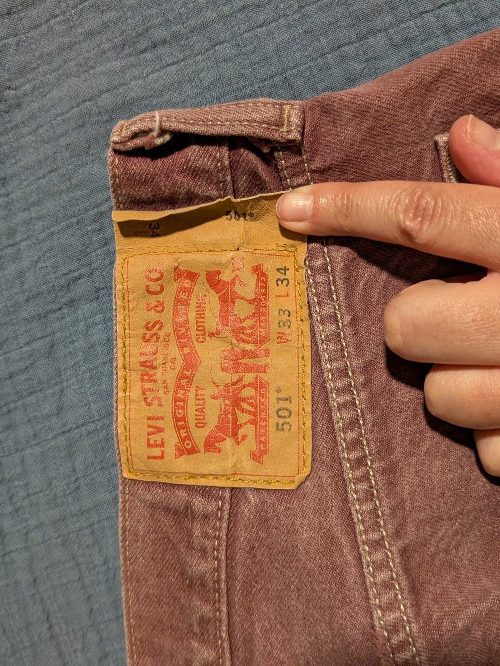 Levi's 501 Straight-Leg Jeans - Mauve